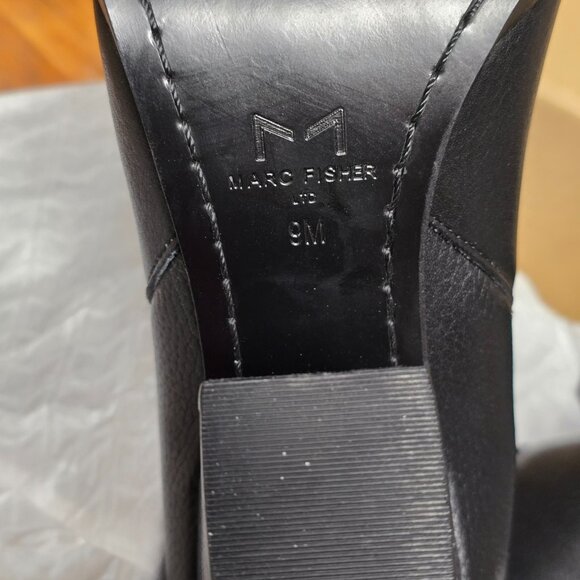 Marc Fisher LTD "Alva" Black Leather Boots--Classic Pointed Toe - Picture 10 of 11